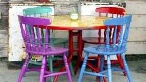 Foto de cadeiras coloridas destaque - 78
