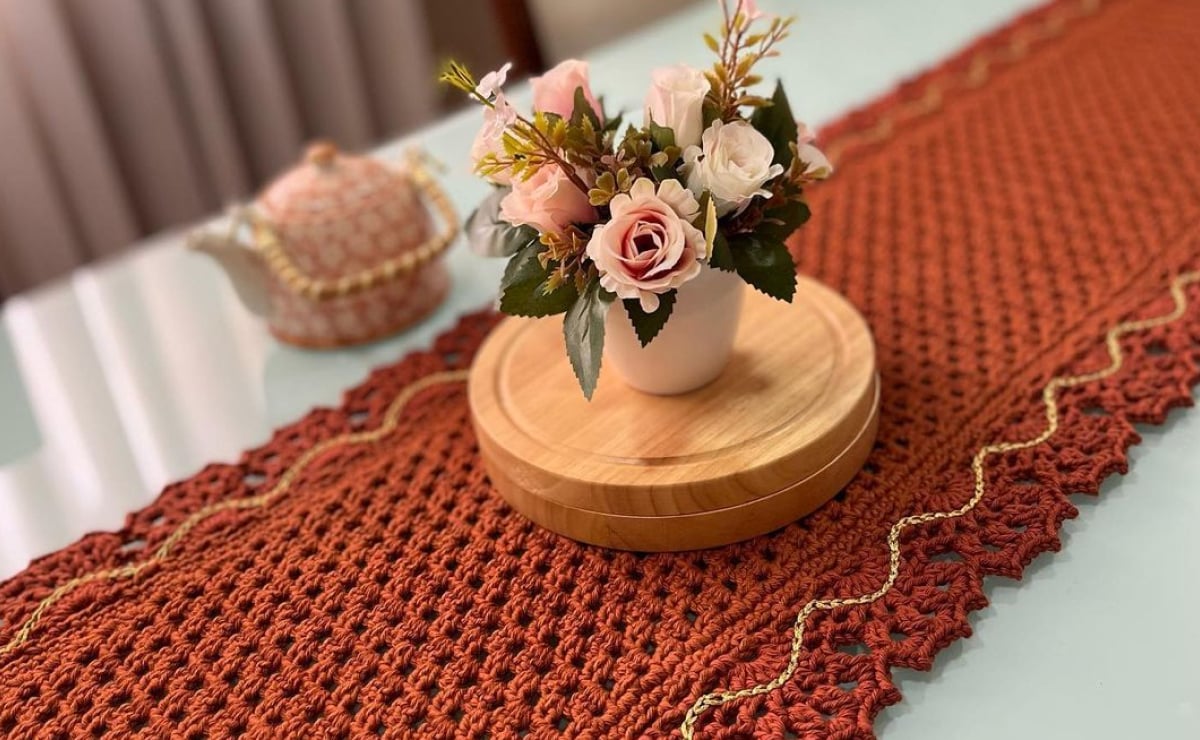 Caminho de mesa de crochê: 50 ideias para decorar sua casa