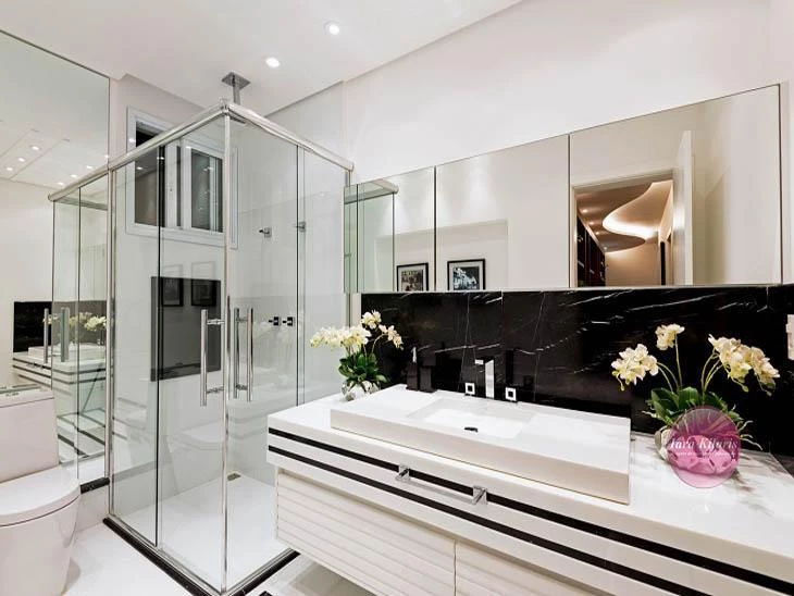 Banheiro preto e branco: estilo e elegância em duas cores