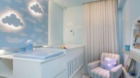 Foto de quarto de bebe tema nuvem 0 - 7