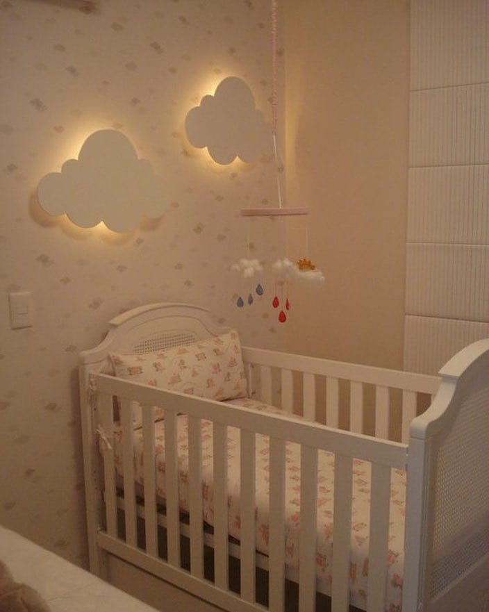 Foto de quarto de bebe tema nuvem 35 - 37