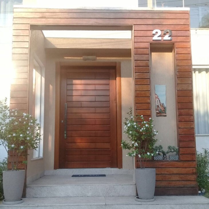 Foto de portas de entrada de madeira 51 - 250