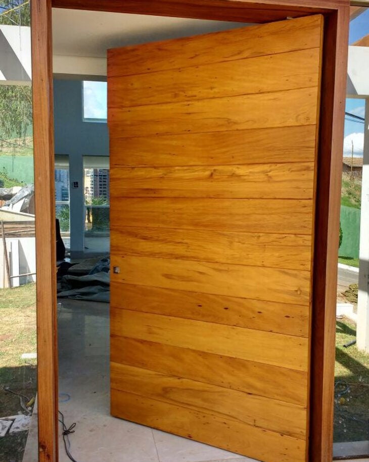 Foto de portas de entrada de madeira 69 - 69