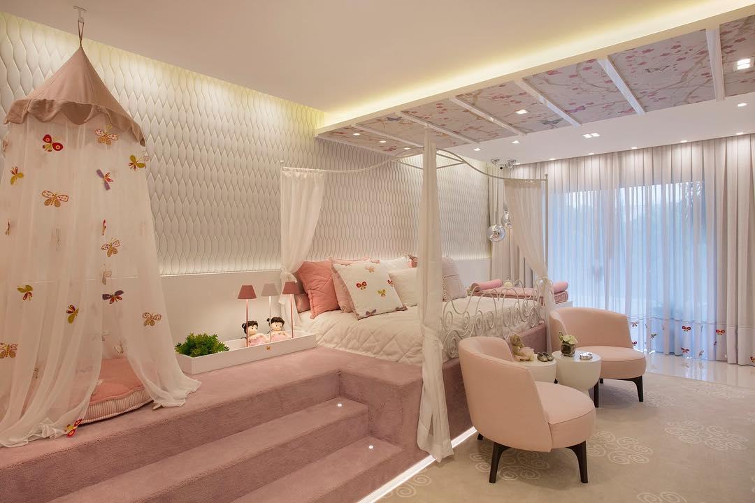 Quarto rosa: 75 fotos incríveis de dormitórios nessa cor tão feminina