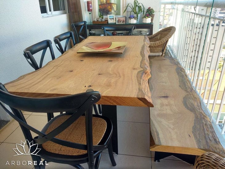 Foto de mesa de madeira rustica 63 - 65