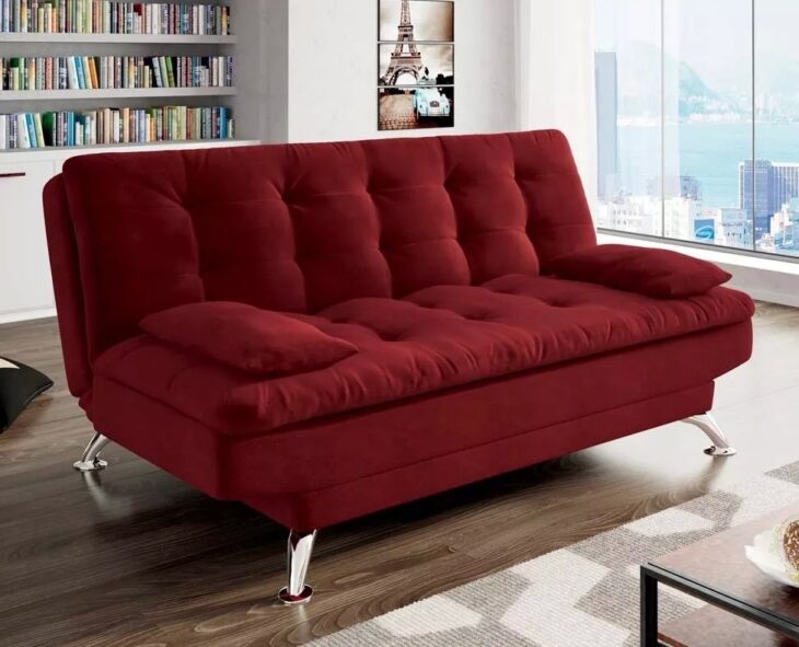 Foto de sofa vermelho 60 - 58