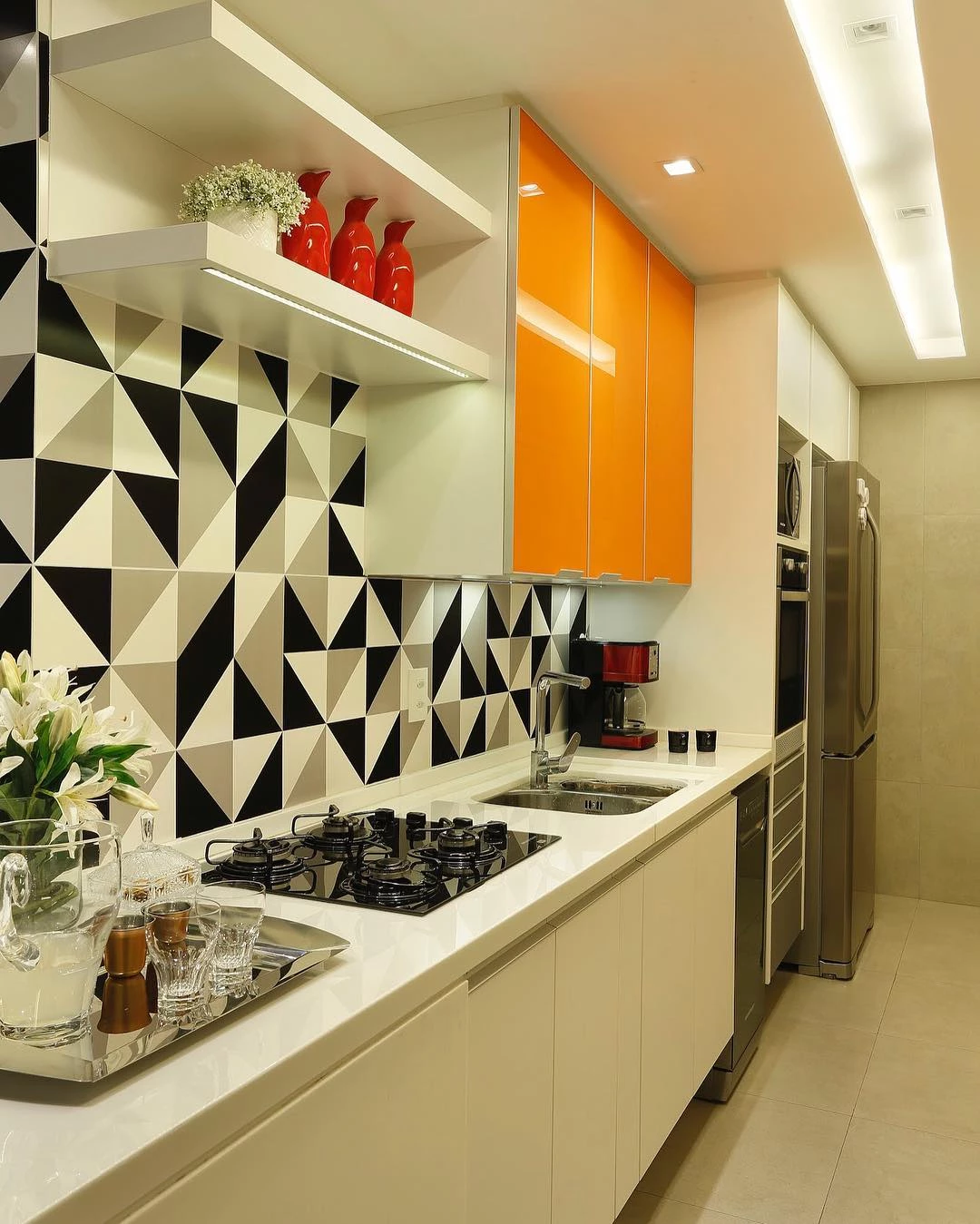 Azulejos para parede de cozinha decorada