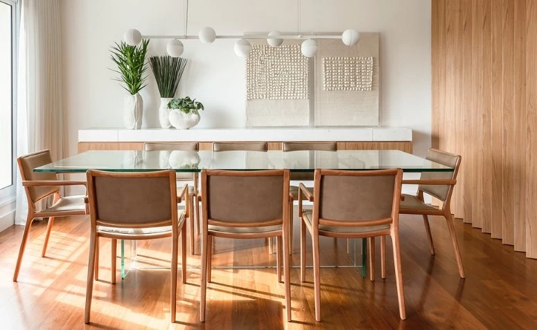 Mesa de jantar de vidro: 40 modelos para incrementar seu espaço