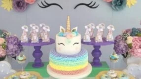 Foto de bolo de unicornio capa - 3