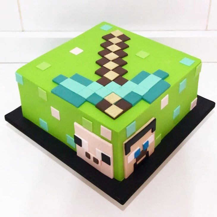 Bolo do Minecraft: + 40 fotos e dicas para festa infantil  Bolo mine  craft, Dicas para festa infantil, Bolo de festa