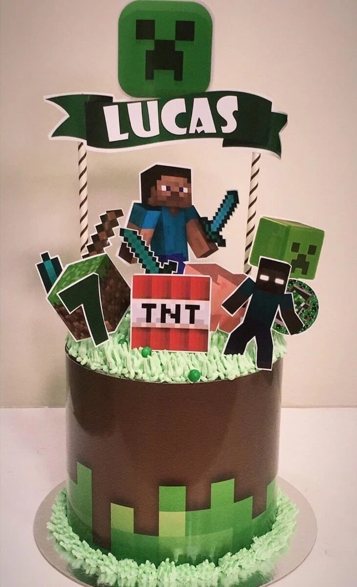 Minecraft para o Lucas Topper - D & D Bolos e Delícias