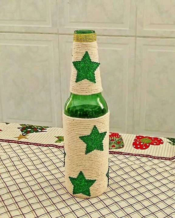Foto de garrafas decoradas com barbante 43 - 43