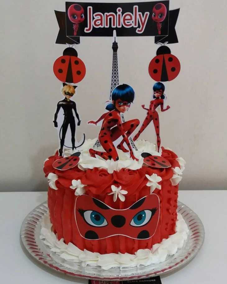 Foto de bolo da ladybug 55 - 55
