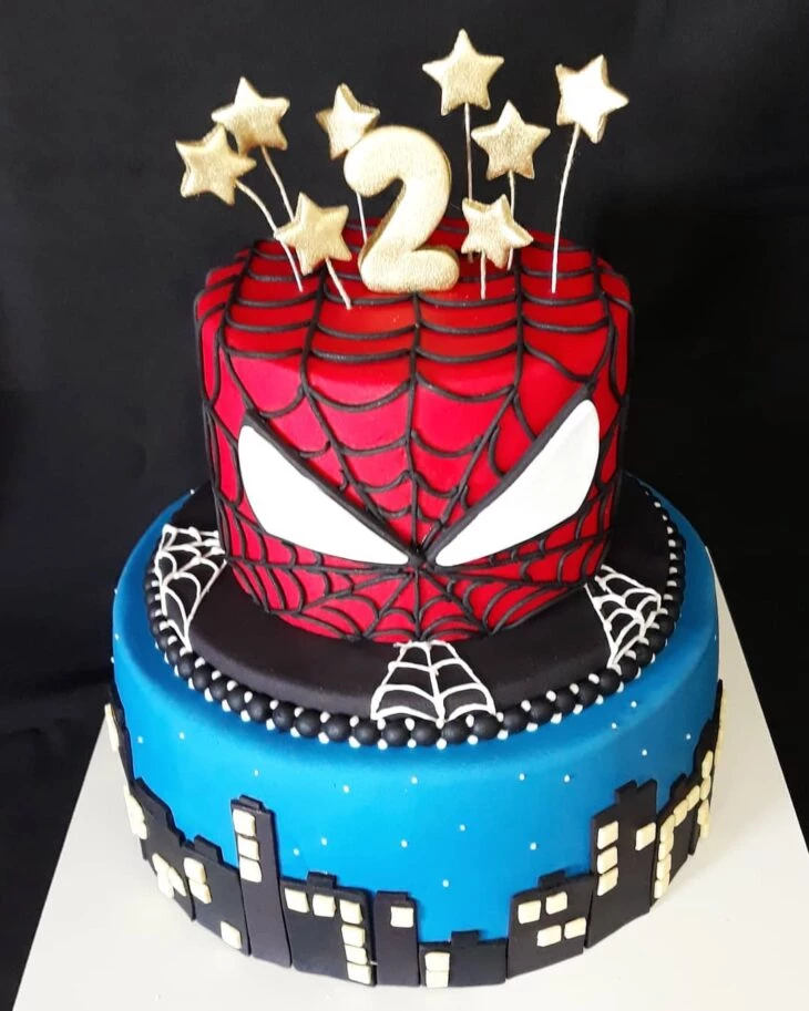 Foto de bolo do homem aranha 1 - 1