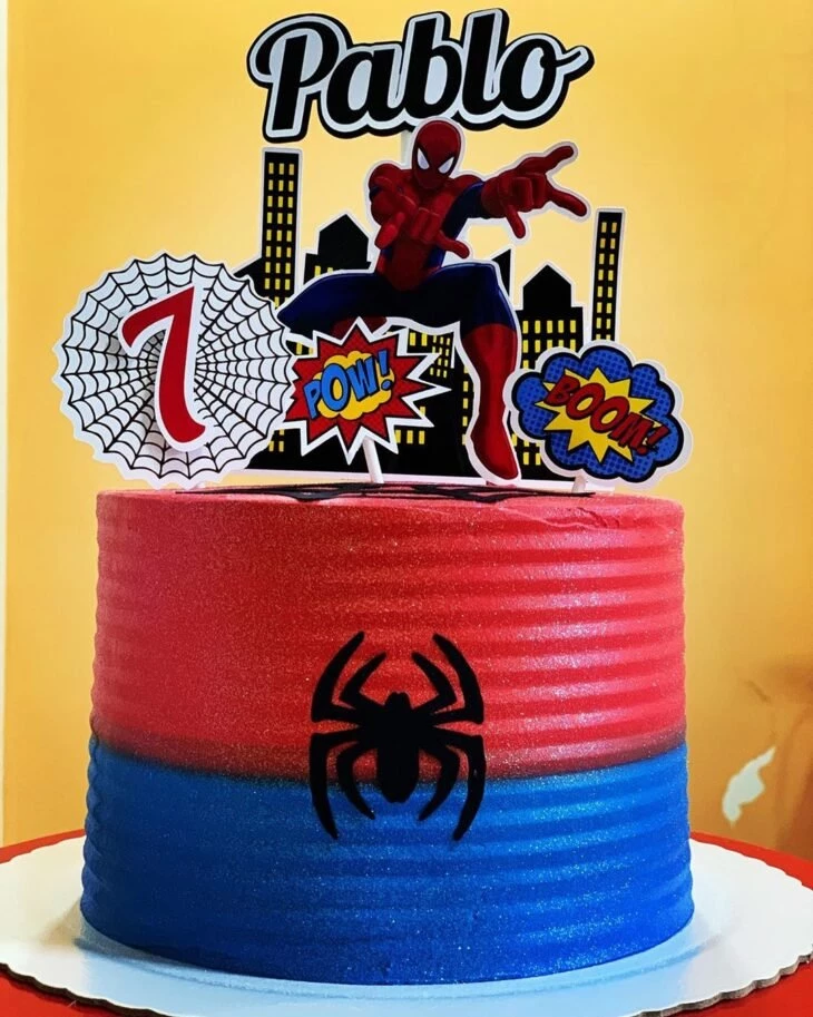 Foto de bolo do homem aranha 13 - 13