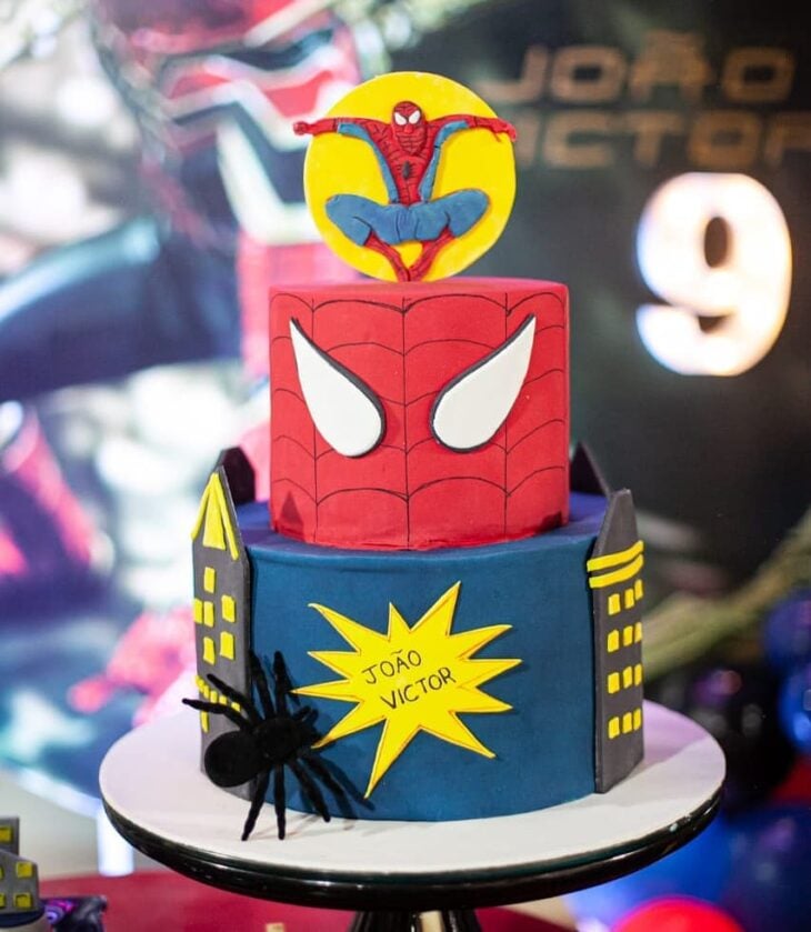 Foto de bolo do homem aranha 46 - 46