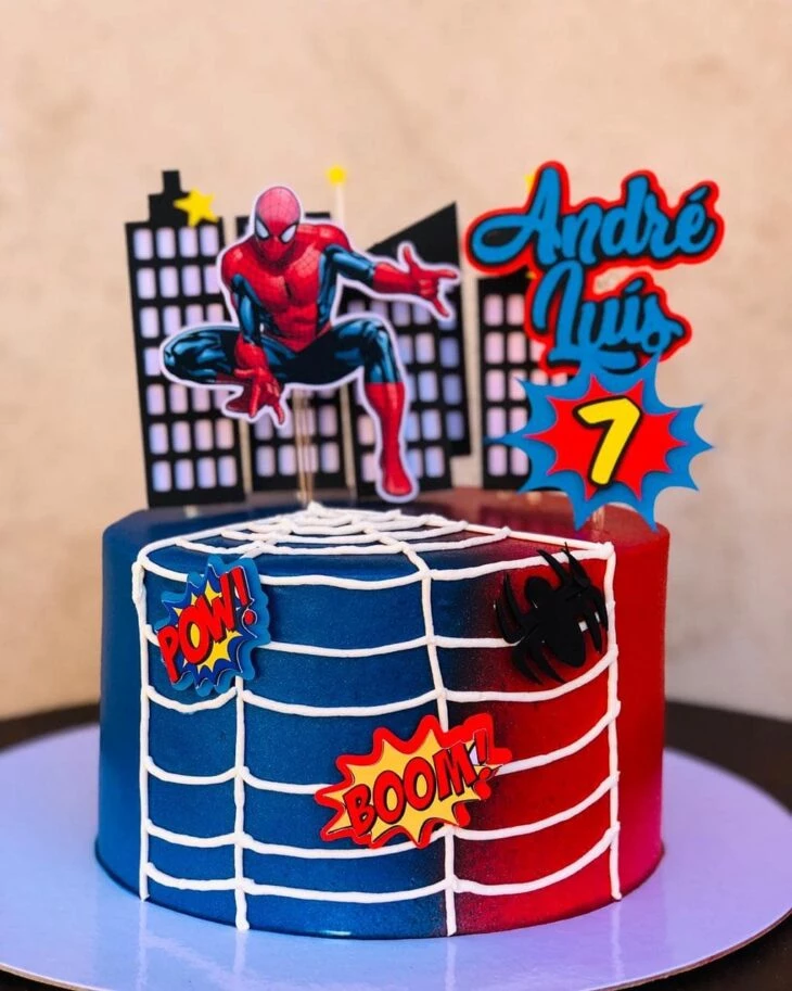 Foto de bolo do homem aranha 51 - 51