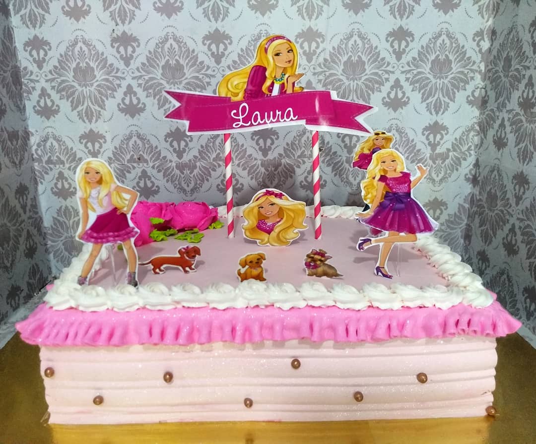 Foto de bolo da barbie 36 - 39