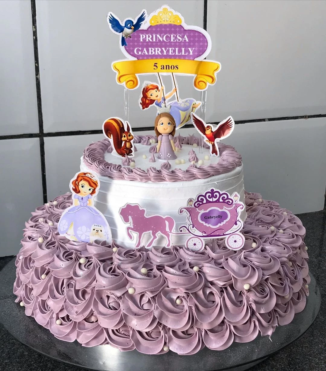 Foto de bolo da princesa sofia 38 - 41
