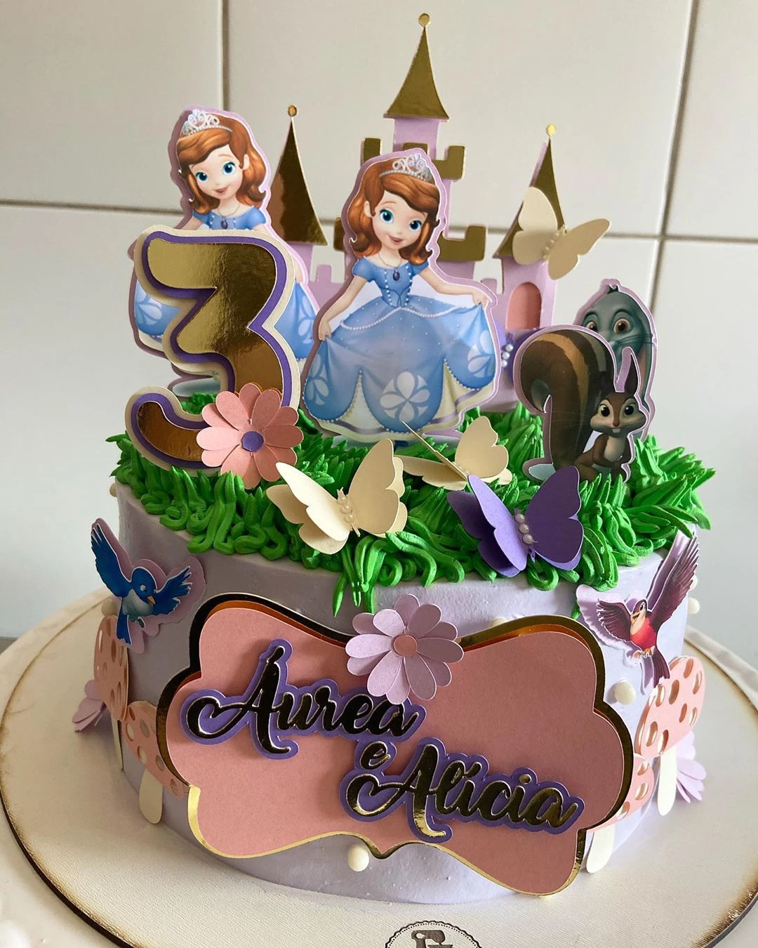 Foto de bolo da princesa sofia 41 - 44