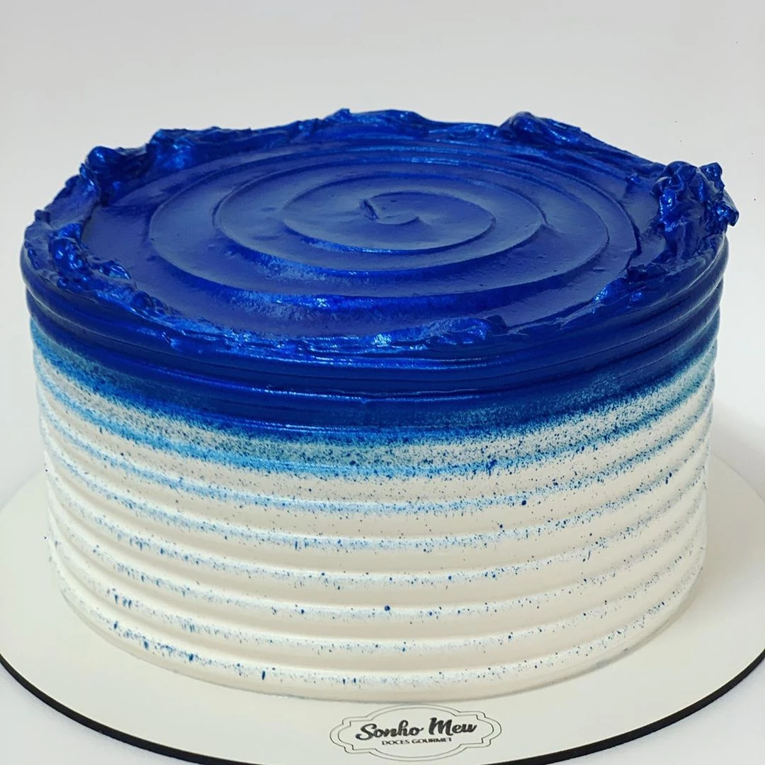 Foto de bolo azul 33 - 33