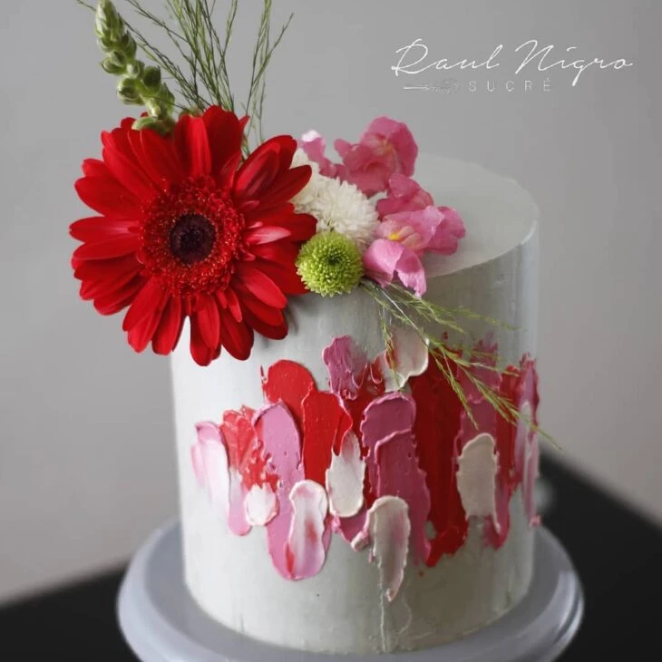 Foto de bolo com flores 101 - 104