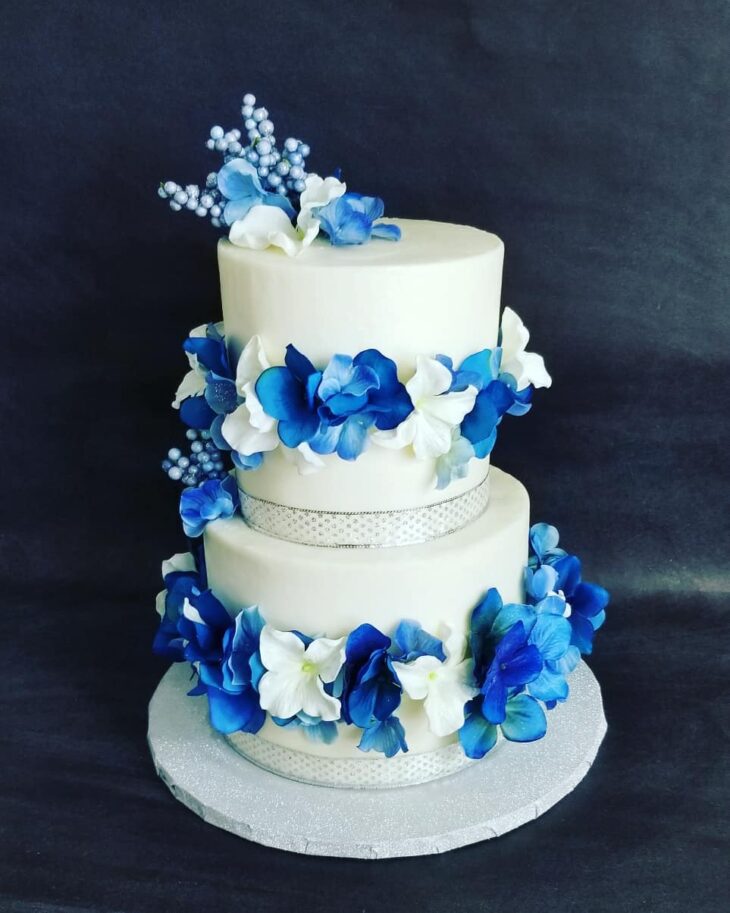 Foto de bolo com flores 105 - 579