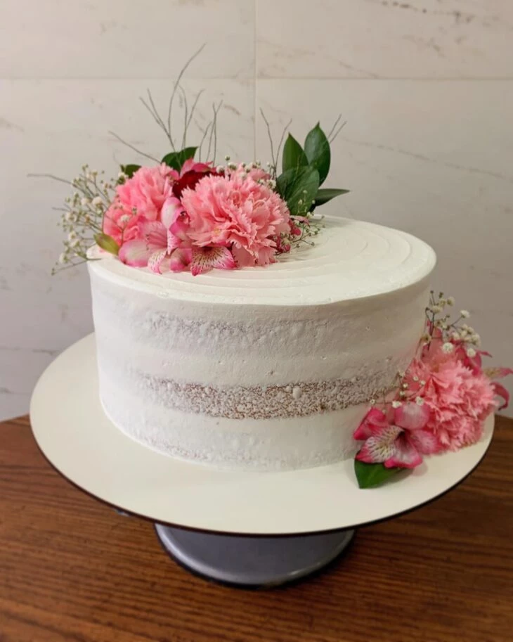 Foto de bolo com flores 11 - 485