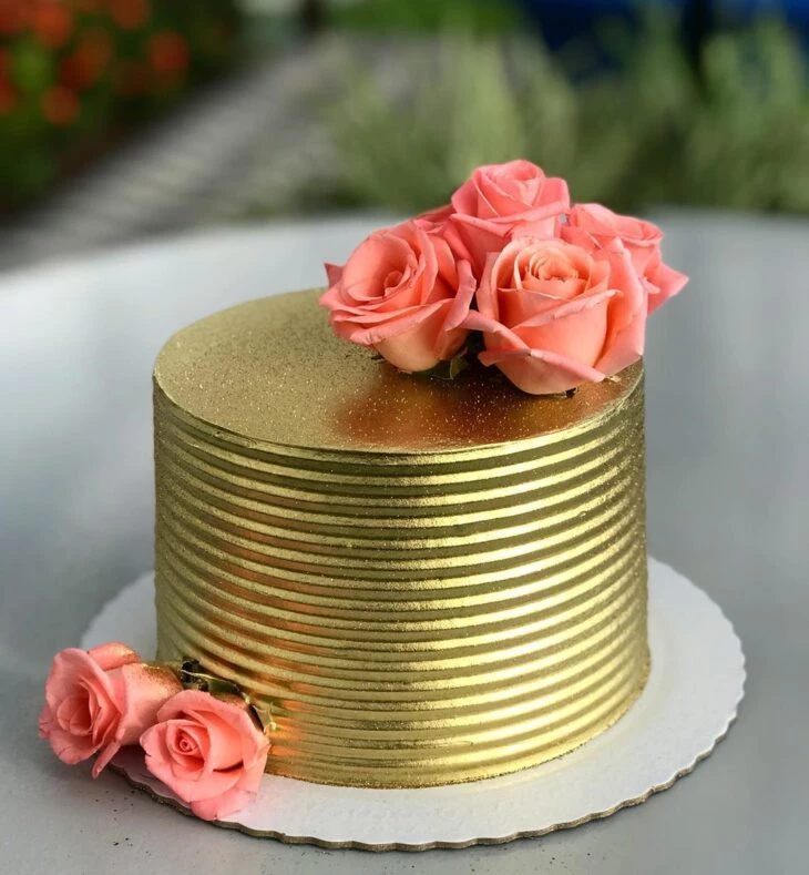 Foto de bolo com flores 12 - 336