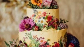 Foto de bolo com flores - 13
