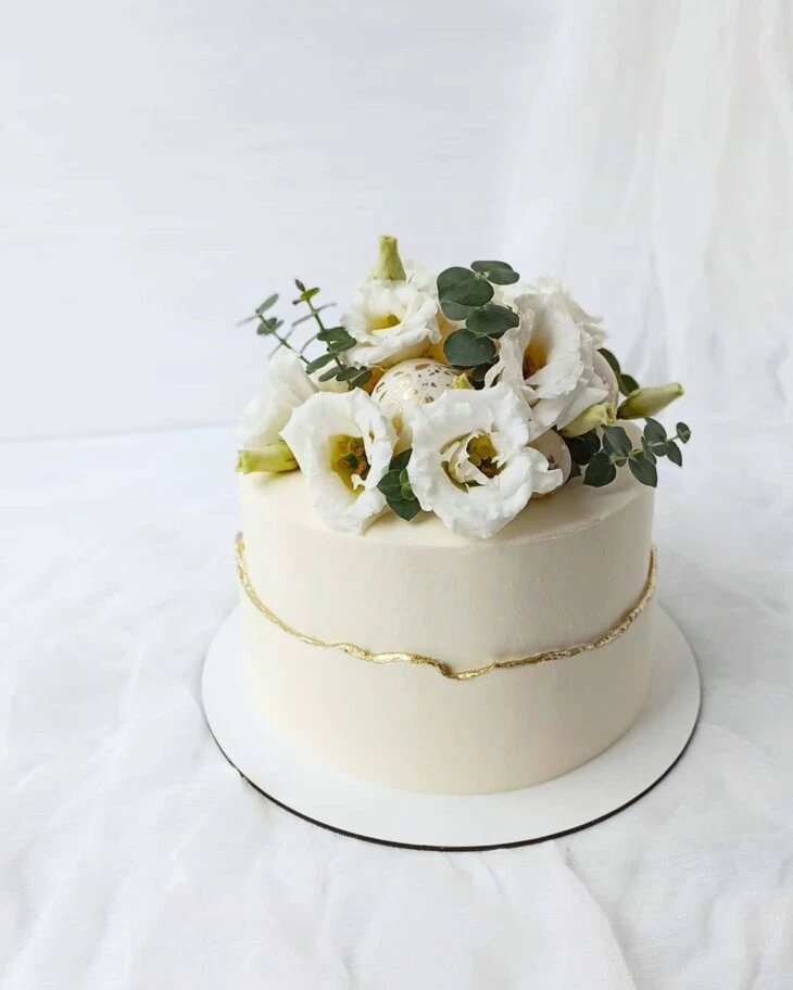 Foto de bolo com flores 50 - 524