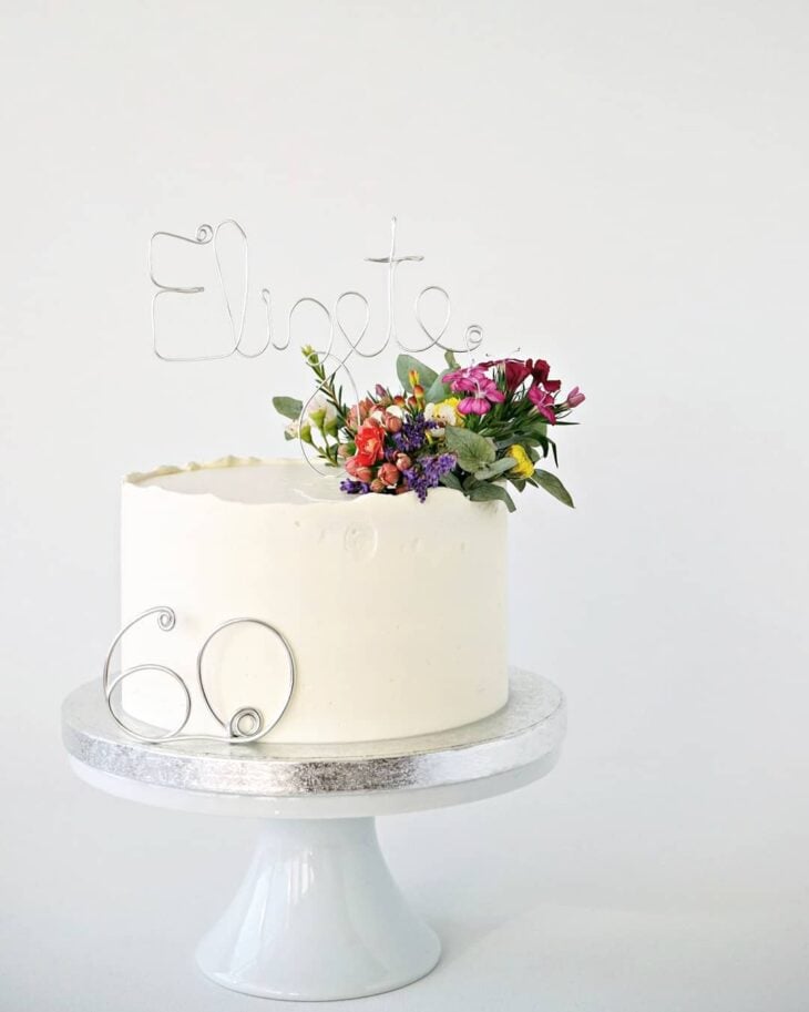 Foto de bolo com flores 53 - 527