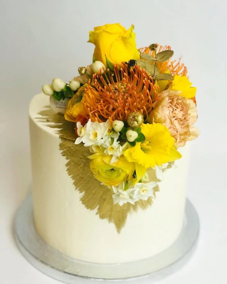 Foto de bolo com flores 58 - 58