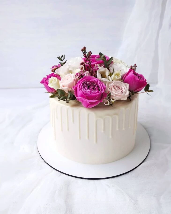 Foto de bolo com flores 60 - 60