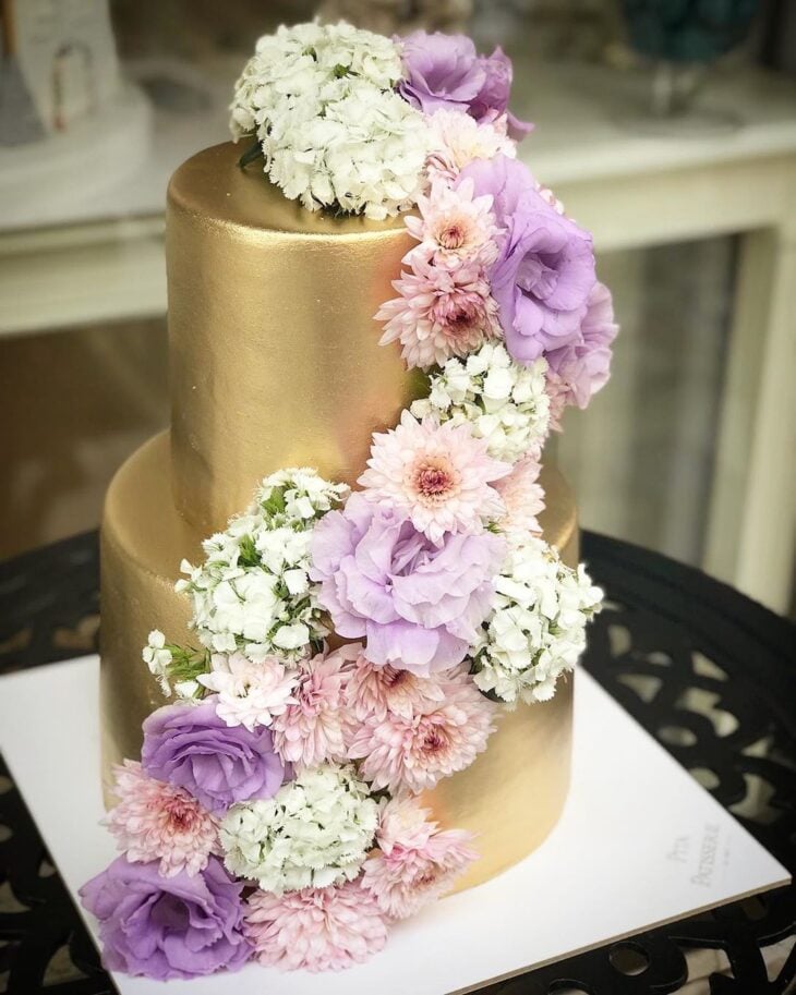 Foto de bolo com flores 68 - 542