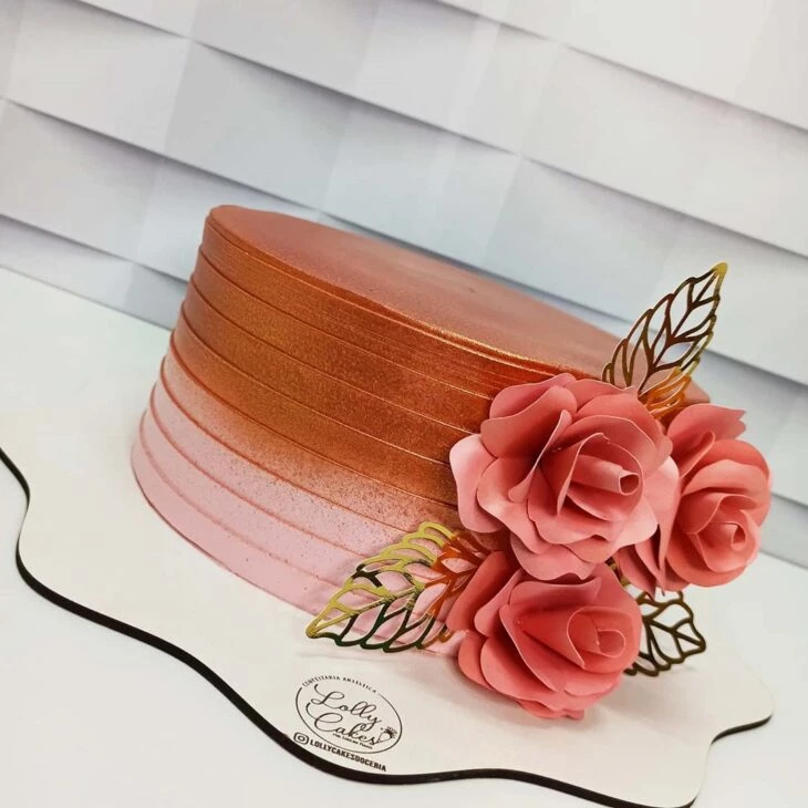 Foto de bolo com flores 89 - 563