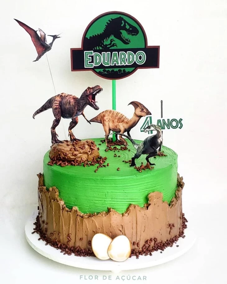 Foto de bolo de dinossauro 50 - 53