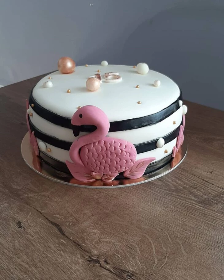 Foto de bolo de flamingo 104 - 107