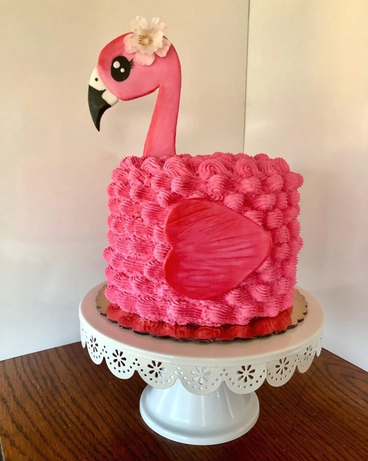 Foto de bolo de flamingo 110 - 113
