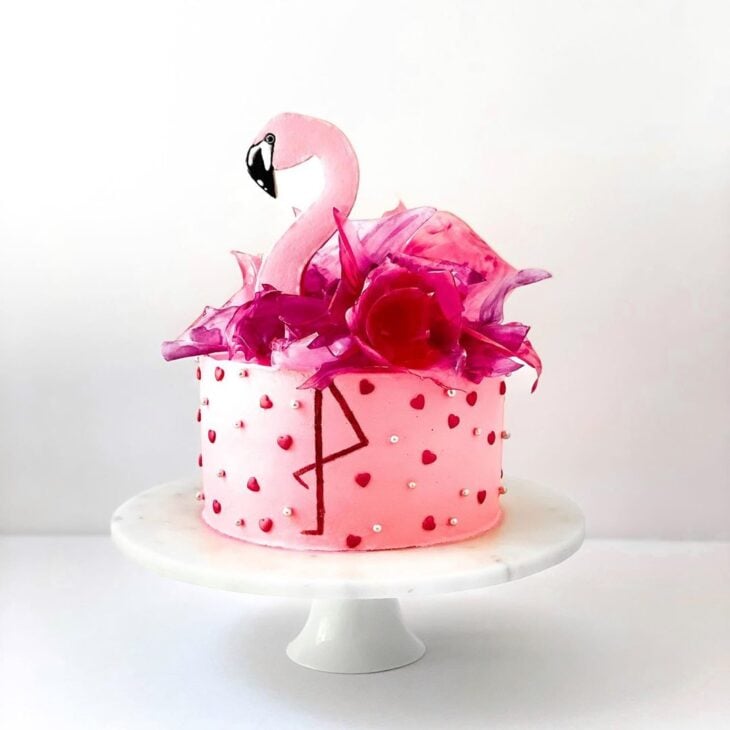 Foto de bolo de flamingo 25 - 28