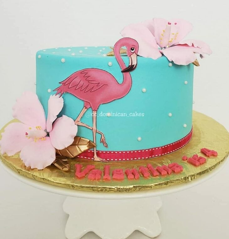 Foto de bolo de flamingo 31 - 34