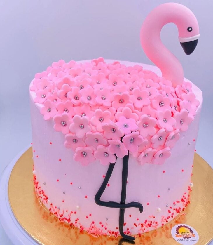 Foto de bolo de flamingo 33 - 36