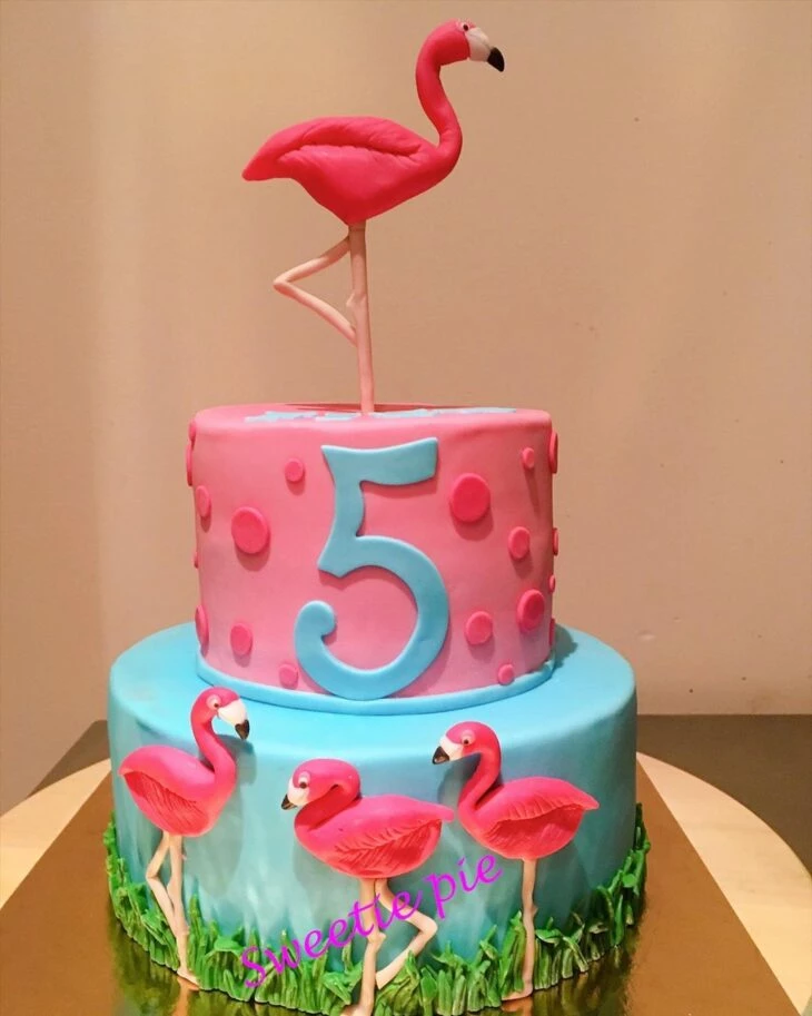 Foto de bolo de flamingo 40 - 43
