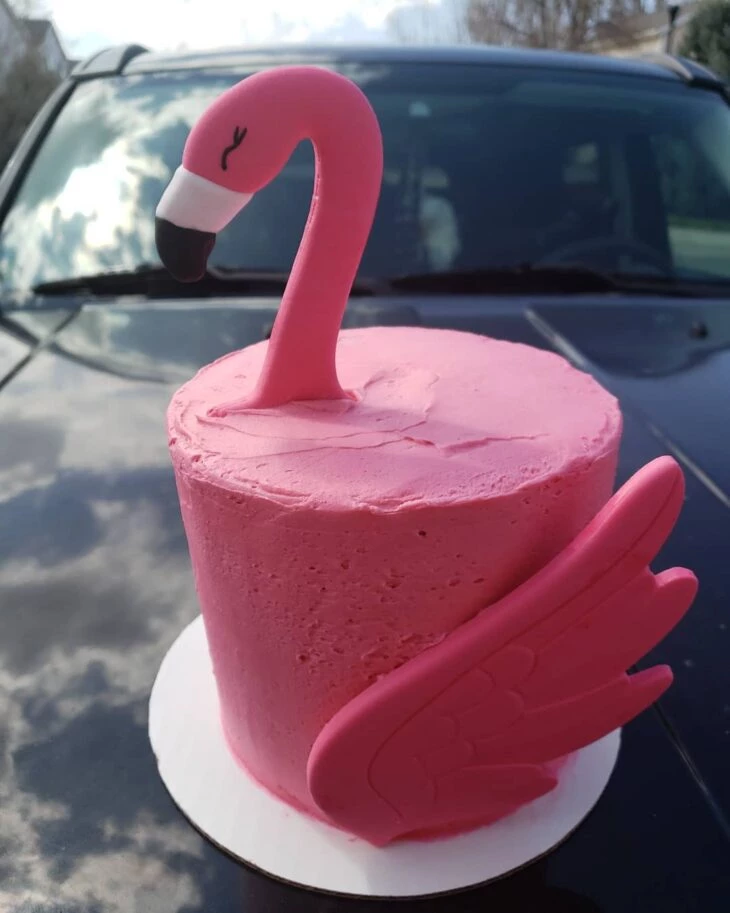 Foto de bolo de flamingo 55 - 58
