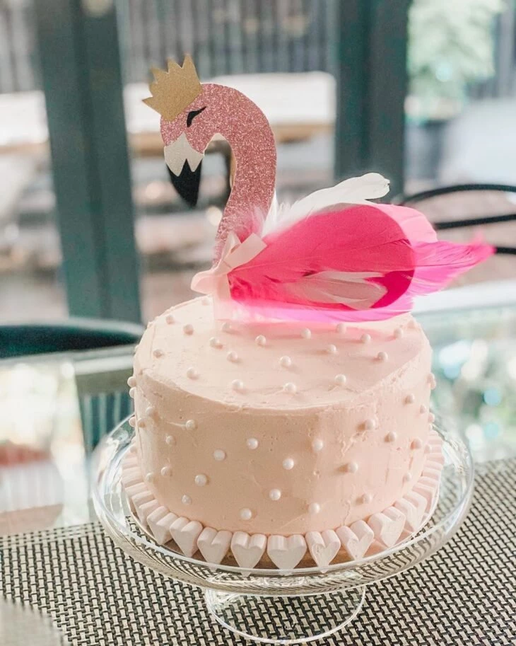 Foto de bolo de flamingo 60 - 63