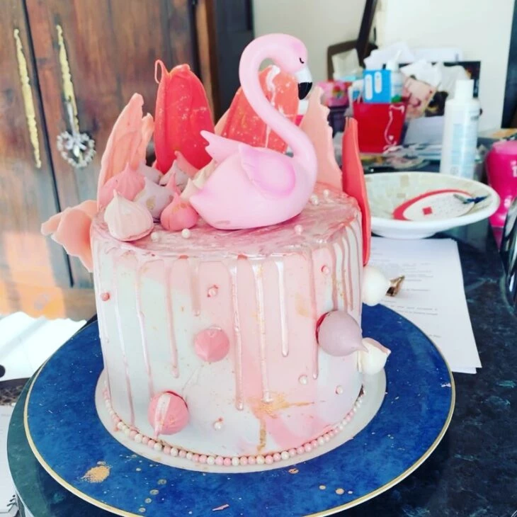 Foto de bolo de flamingo 73 - 76