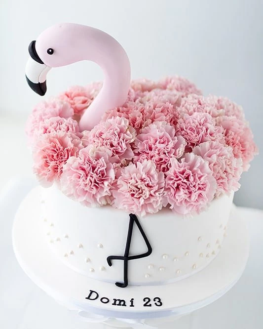 Foto de bolo de flamingo 76 - 79