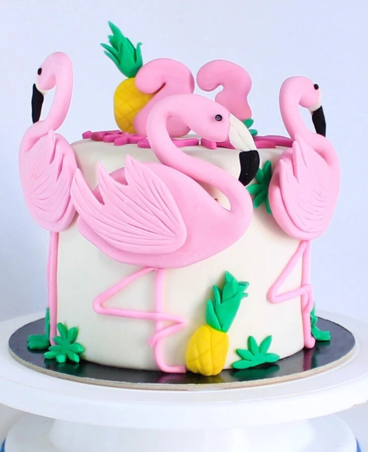 Foto de bolo de flamingo 80 - 83
