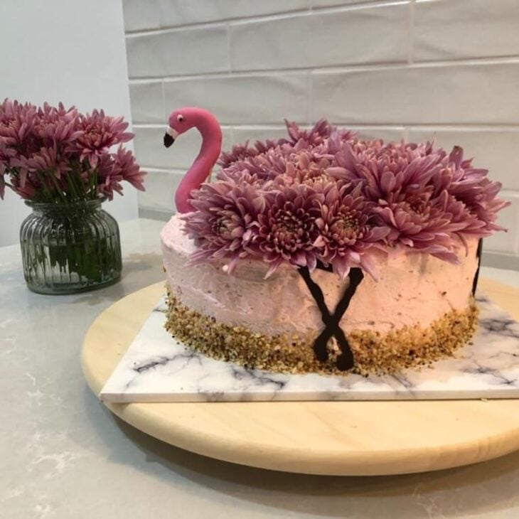 Foto de bolo de flamingo 92 - 95