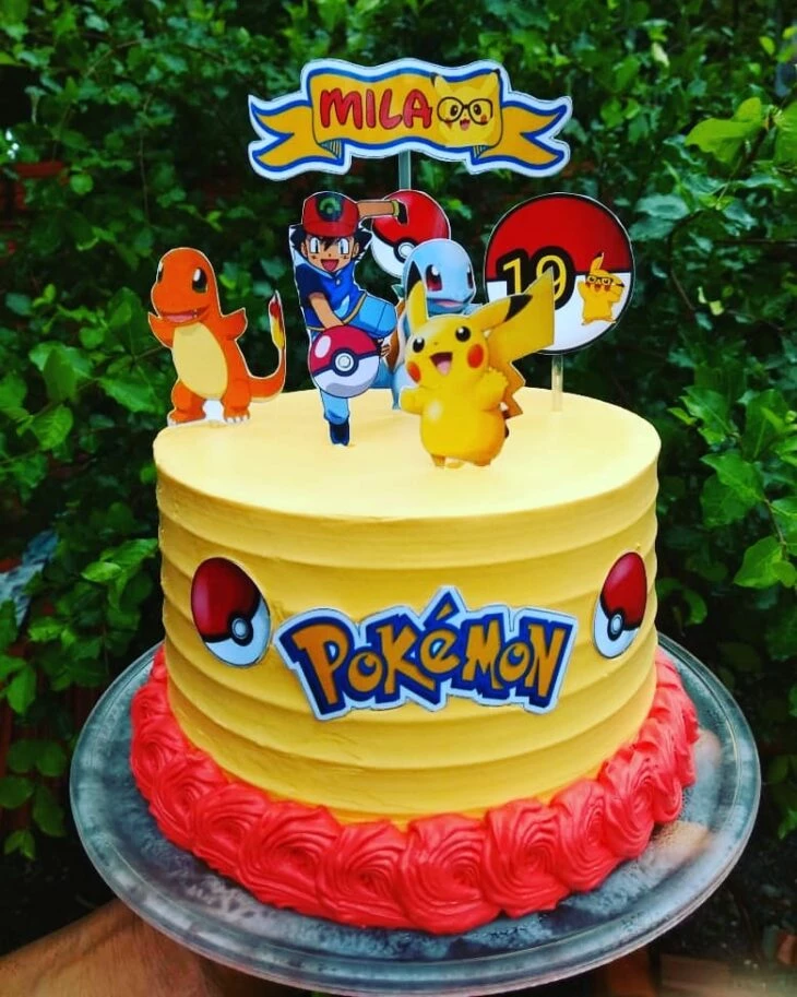 Bolo Pokémon: tutoriais e 100 modelos para se encantar em 2023  Bolo de  pokemon, Bolos pokemon, Bolo de aniversário de pokemon